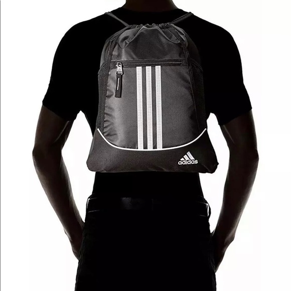 NWT Black Adidas Alliance II Drawstring Backpack - Picture 3 of 5